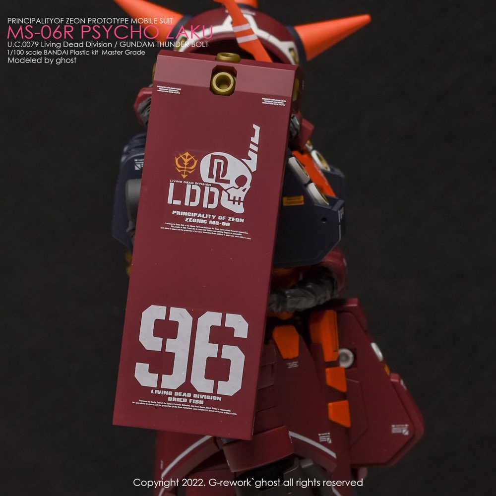 G-Rework CD-M194 Premium Decal for MG Psycho Zaku Thunder Bolt Ver.