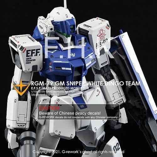 G-Rework CD-M195-W Premium Decal for MG RGM-79SP GM Sniper II [White Dingo]