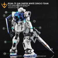 G-Rework CD-M195-W Premium Decal for MG RGM-79SP GM Sniper II [White Dingo]