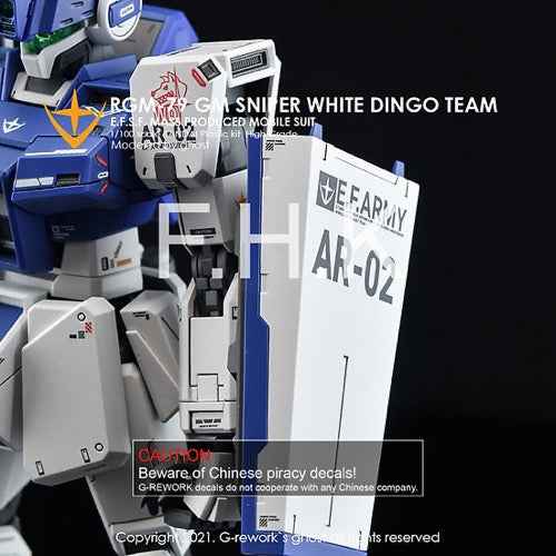 G-Rework CD-M195-W Premium Decal for MG RGM-79SP GM Sniper II [White Dingo]