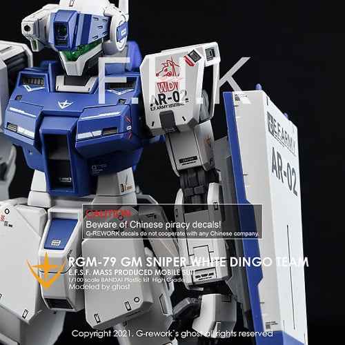 G-Rework CD-M195-W Premium Decal for MG RGM-79SP GM Sniper II [White Dingo]