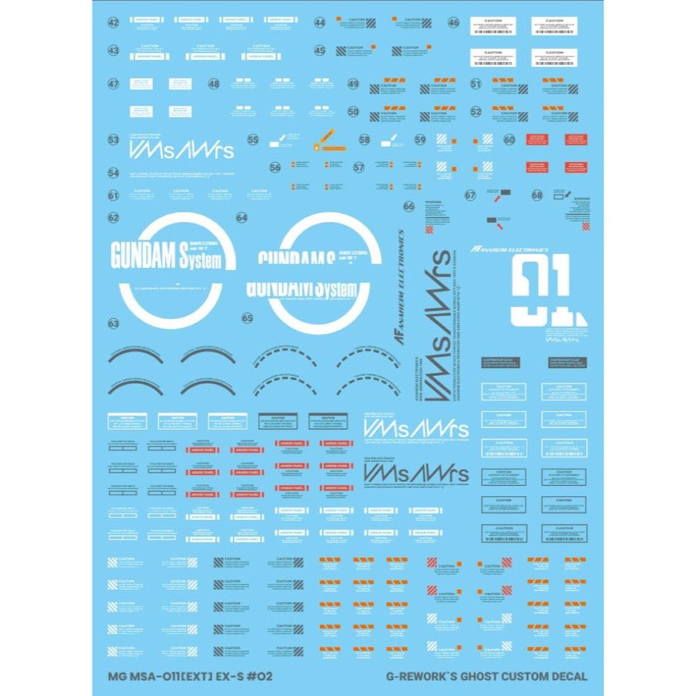 G-Rework CD-M209 Premium Decal for MG Ex-S 1.5