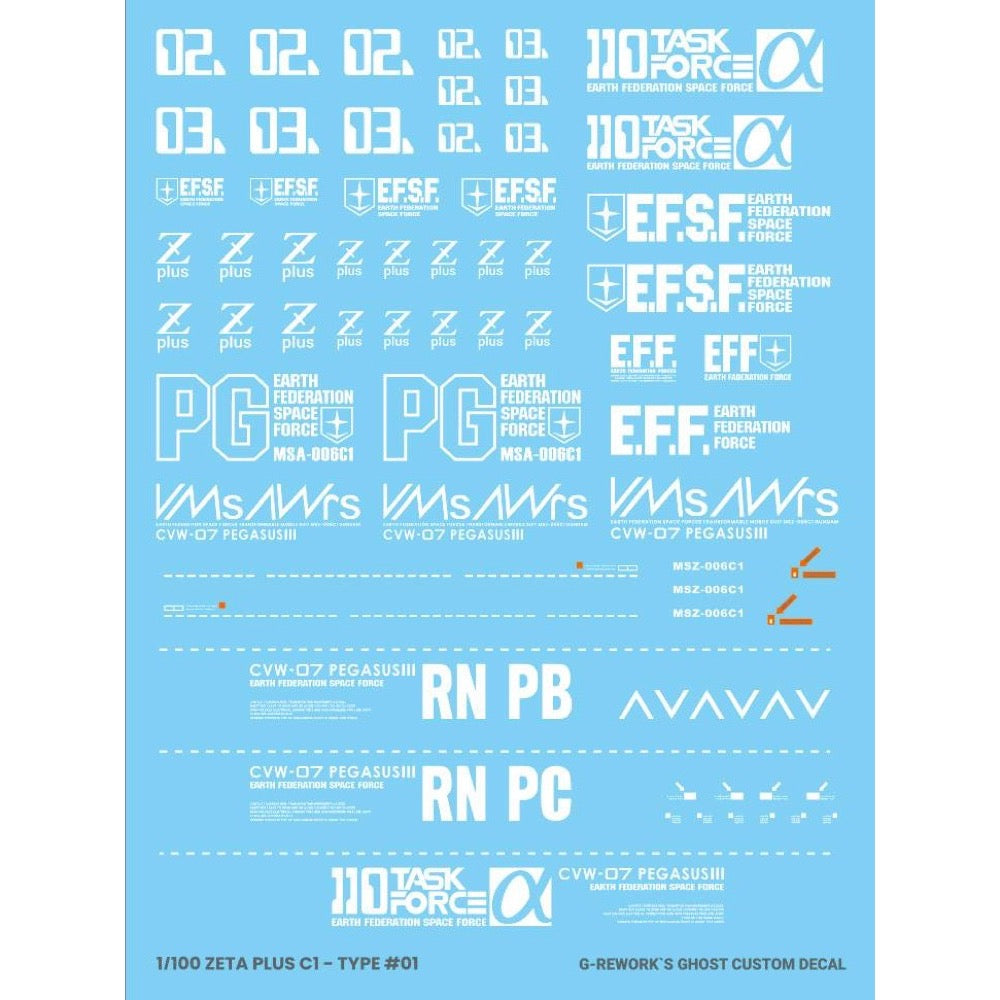 G-Rework CD-M46 Premium Decal for MG Zeta Plus C1