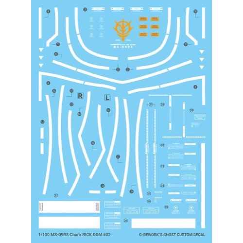 G-Rework CD-M58 Premium Decal for MG Rick Dom 1.5 Char Ver.