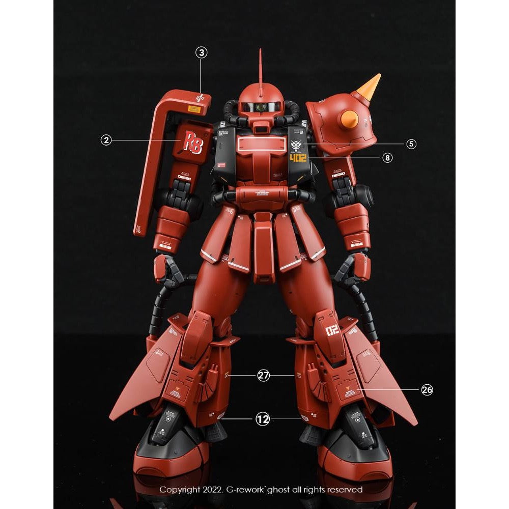 G-Rework CD-M97-J Premium Decal for MG Ms-06F/J Zaku II 2.0 Johnny Ridden (Decal V2.0)