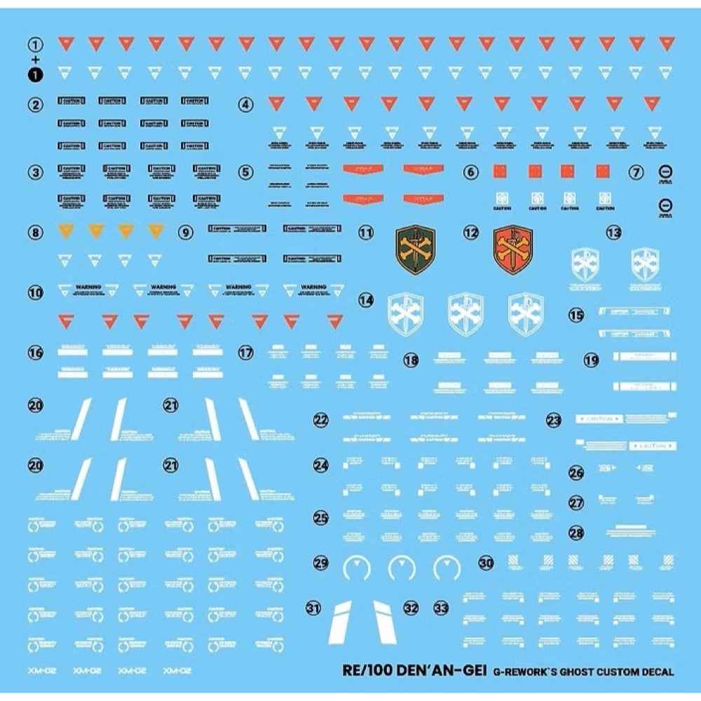 G-Rework CD-RE19 Premium Decal for RE100 Den'An-Gei