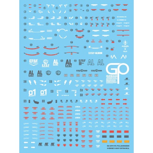 G-Rework CD-RG13 Premium Decal for RG Gundam Gp01Fb Full Burnern