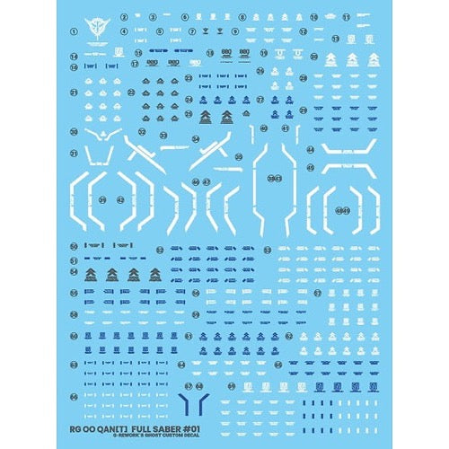 G-Rework CD-RG18-7S Premium Decal for RG OO Seven Sword