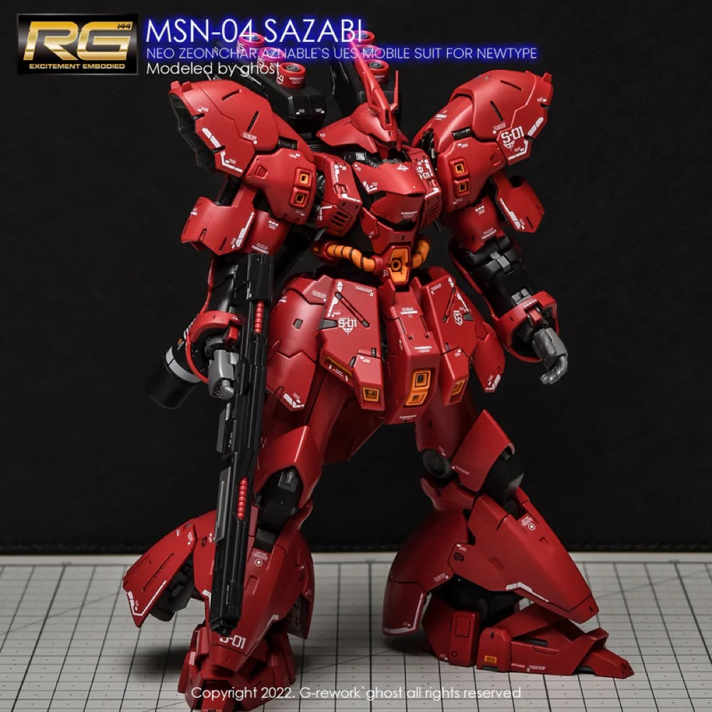 G-Rework CD-RG29 Premium Decal for RG Sazabi (v2.0)