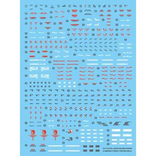 G-Rework CD-RG30 Premium Decal for RG Full Amor Unicorn