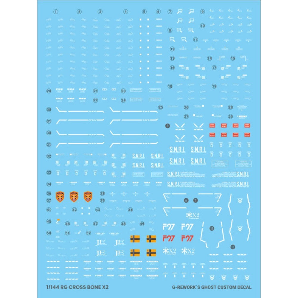 G-Rework CD-RG31-X2 Premium Decal for RG Crossbone Gundam X2