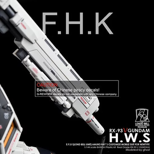 G-Rework CD-RG32-HWS Premium Decal for RG Rx-93 Nu Gundam H.W.S