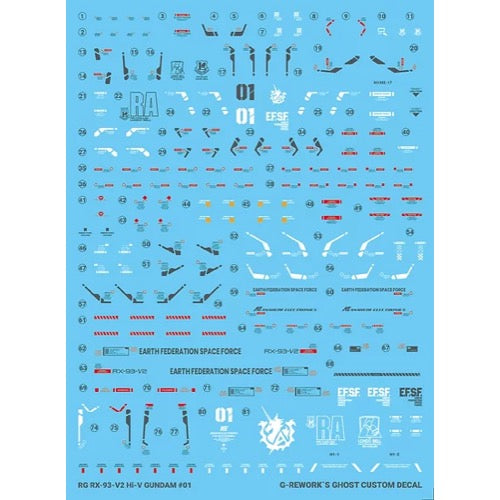 G-Rework CD-RG36 Premium Decal for RG Hi-V Gundam