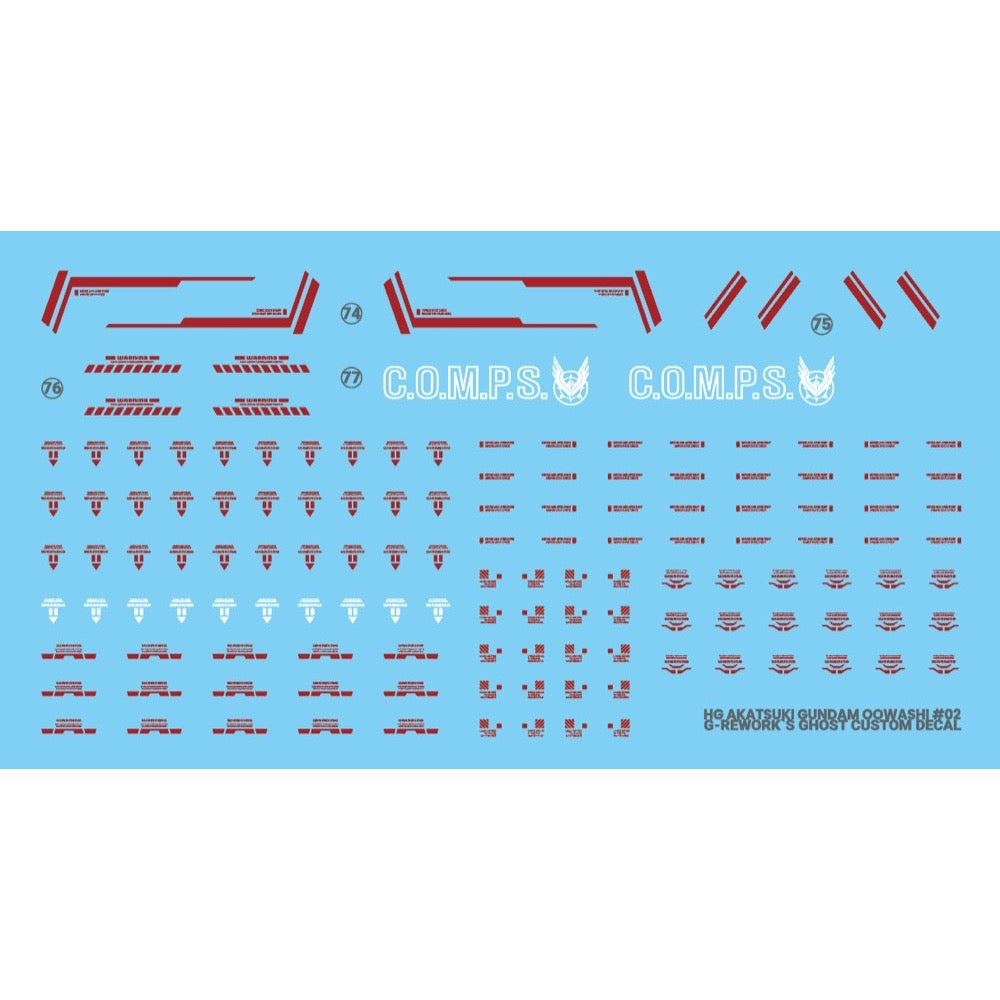 G-Rework CD-RG41 Premium Decal for RG Akatsuki Oowashi
