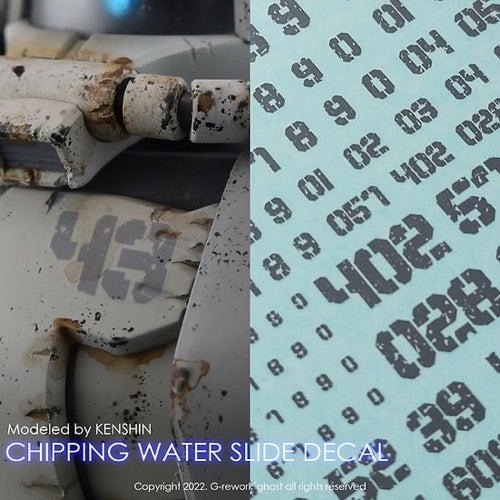 G-Rework CP-CU-01-G Premium Decal for Chipping Decal Custom 01 Gray