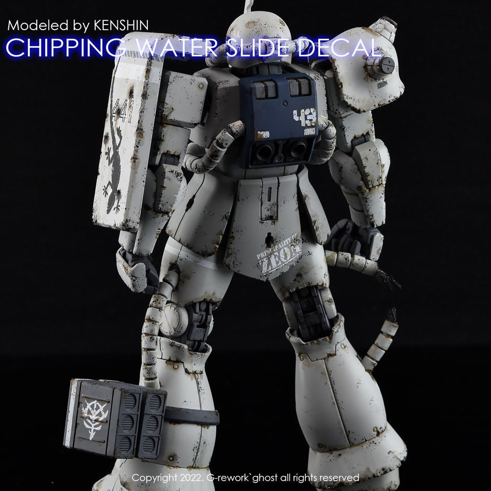 G-Rework CP-CU-01-W Premium Decal for Chipping Decal Custom 01 White
