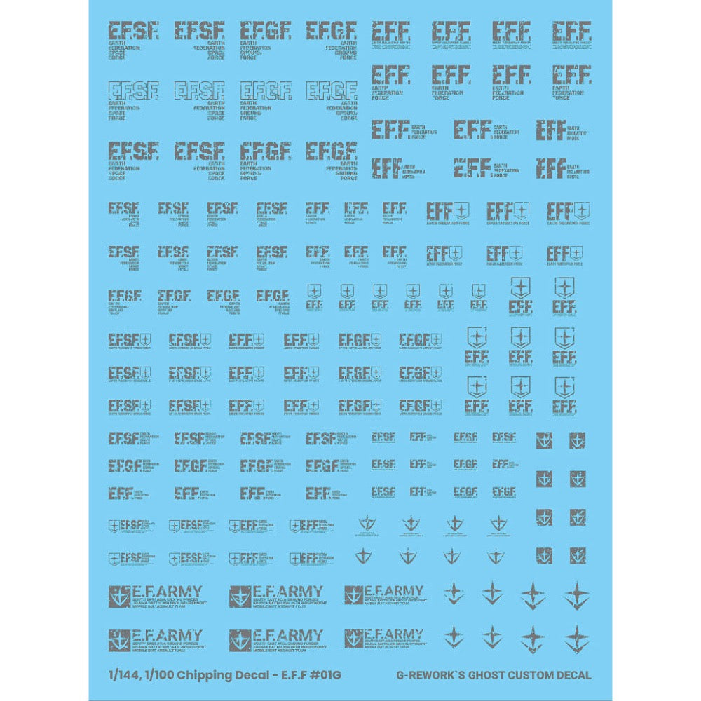G-Rework CP-EF-01-G Premium Decal for Chipping Decal EFF 01 Gray
