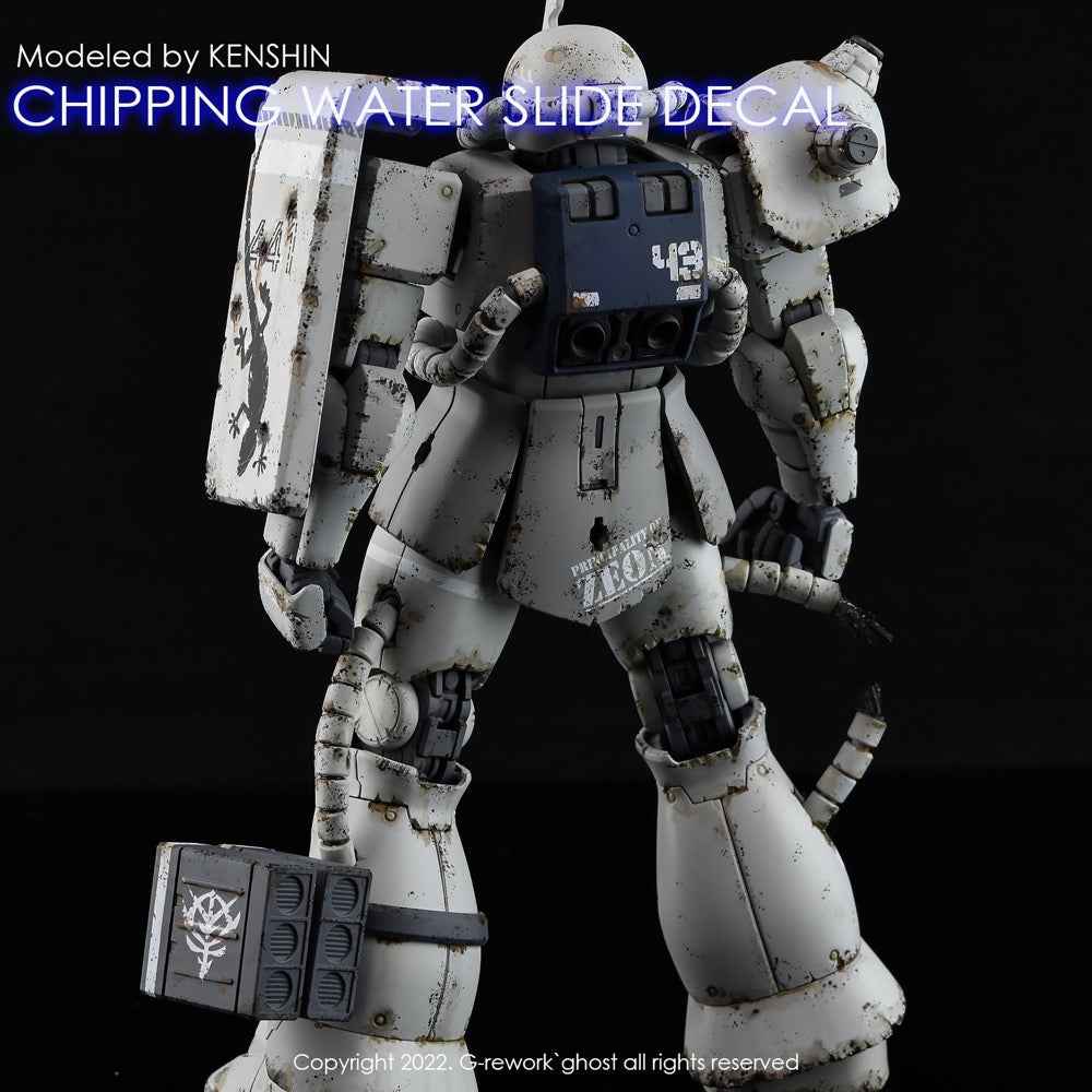 G-Rework CP-Z-01-W Premium Decal for Chipping Decal Zeon 01 White