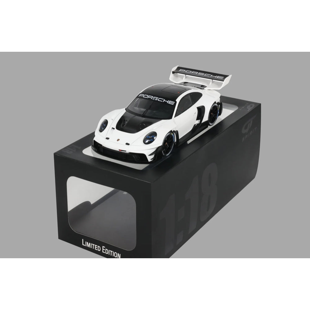 GT-Spirit 1/18 Porsche 911 (992.1) GT3 R Rennsport White 2023