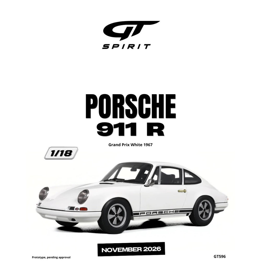 GT-Spirit 1/18 Porsche 911 R Grand Prix White 1967