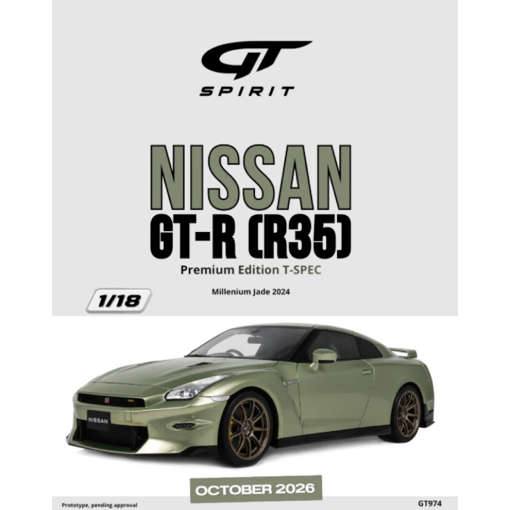 GT-Spirit 1/18 Nissan GT-R (R35) Premium Edition T-Spec Millennium Jade 2024