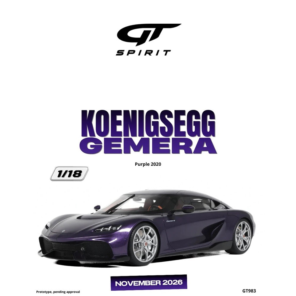 GT-Spirit 1/18 Koenigsegg Gemera Purple 2020