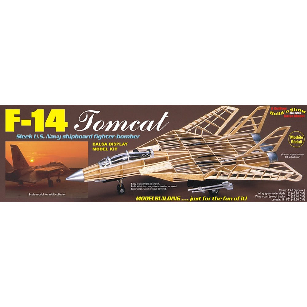 Guillows 1402 F-14 Tomcat Balsa Plane Model Kit