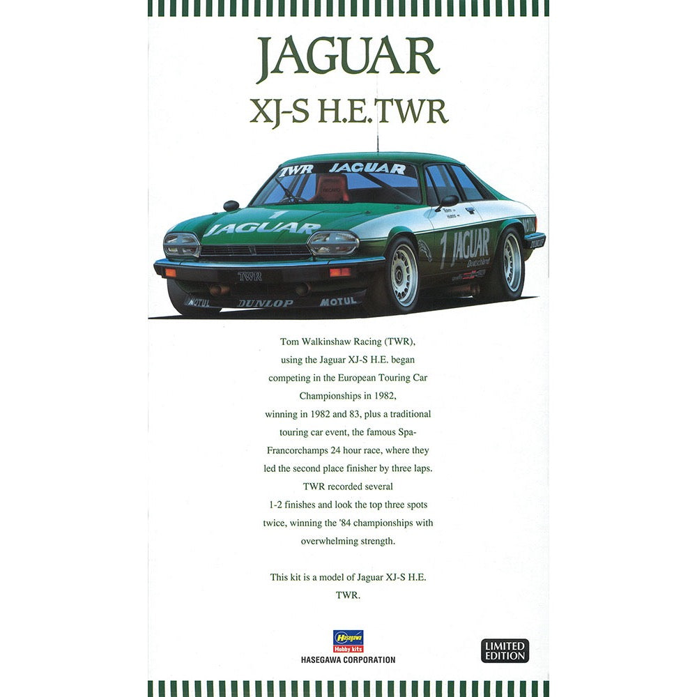 Hasegawa 20305 1/24 Jaguar Xj-S H.E. Twr Tom Walkinshaw Racing