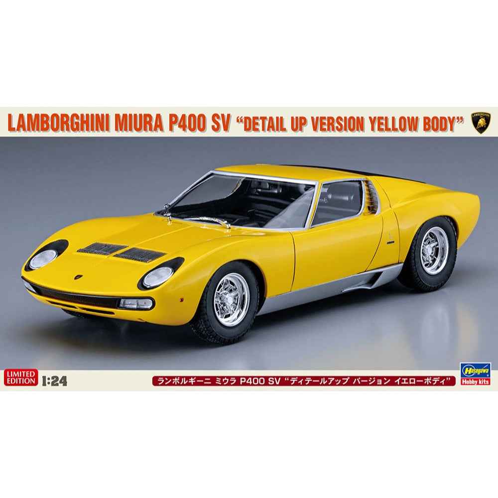 Haasegawa 20511 1/24 Lamborghini Miura P400 SV Detail Up Version Yellow Body