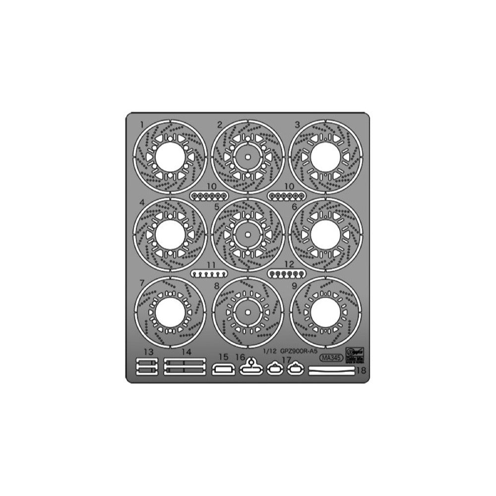 Hasegawa 1/12 Etching Parts for Kawasaki GPZ900R A5 1988