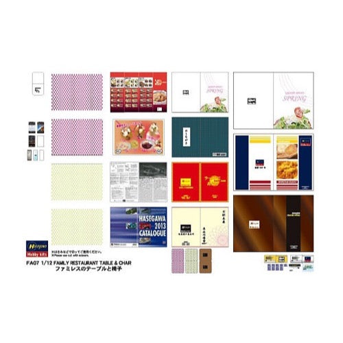 Hasegawa 62007 1/12 Family Restaurant Table & Chair