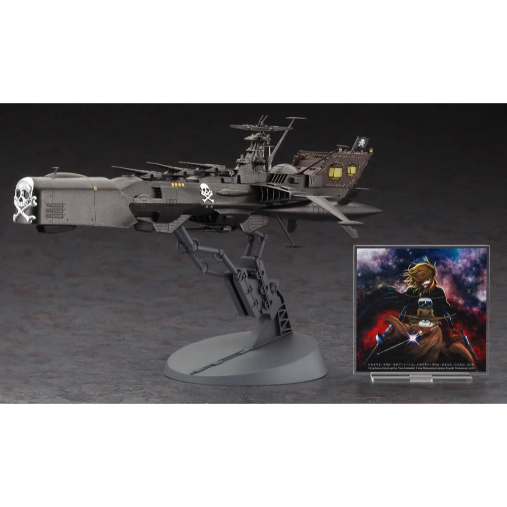 Hasegawa H64815 1/1500 Captain Harlock Space Pirate Dimension Voyage Space Pirate Battleship Arcadia Third Ship Variant Attack Enhanced Type with Acrylic Stand Figure 4967834648159