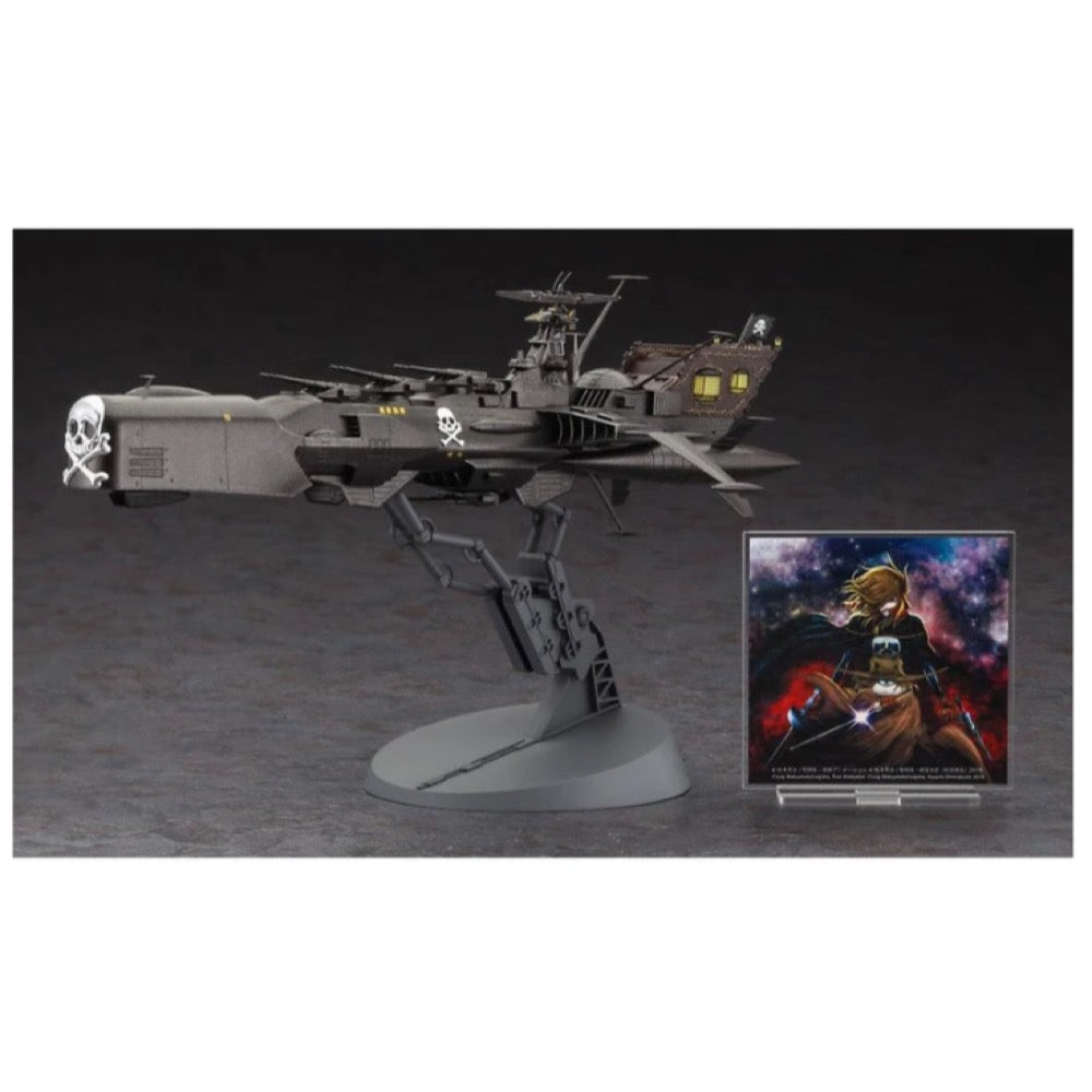 Hasegawa H64815 1/1500 Captain Harlock Space Pirate Dimension Voyage Space Pirate Battleship Arcadia Third Ship Variant Attack Enhanced Type with Acrylic Stand Figure 4967834648159