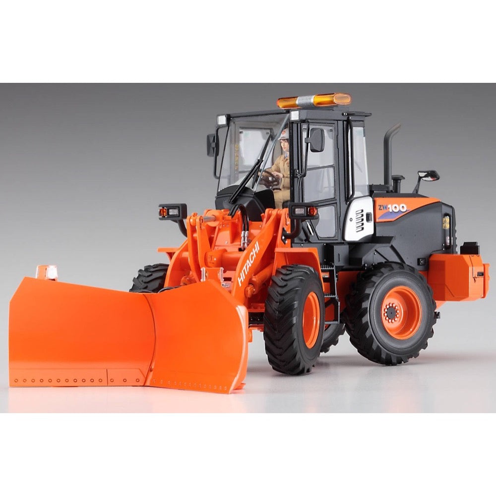 Hasegawa 66102 1/35 Hitachi Wheel Loader ZW100-6 Multiplow Snowplow Working Machine 4967834661028