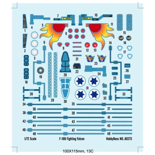 Hobby Boss 80273 1/72 F-16B Fighting Falcon
