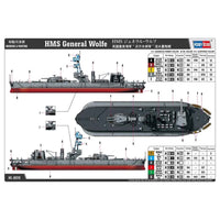 HobbyBoss 1/350 HMS General Wolfe Plastic Model Kit