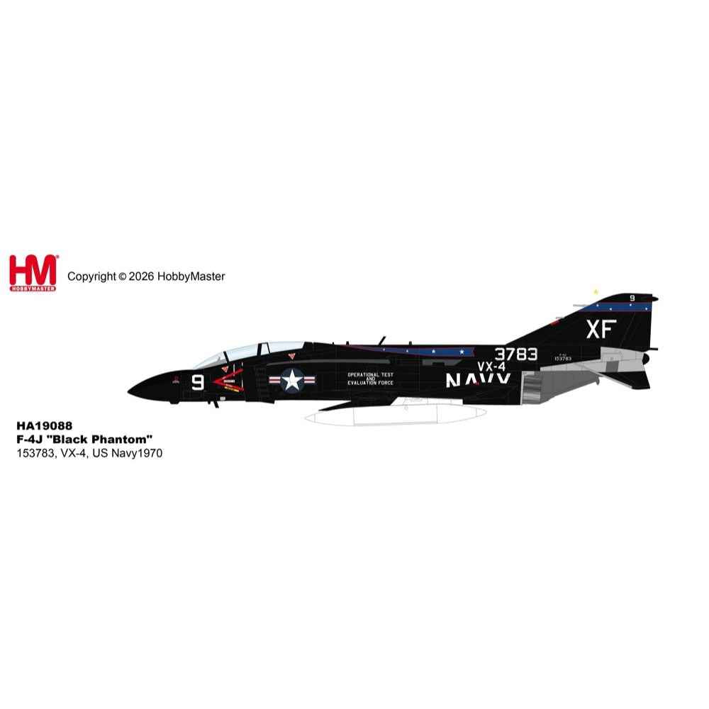 Hobby Master 1/72 F-4J Black Phantom 153783 VX-4 US Navy 1970
