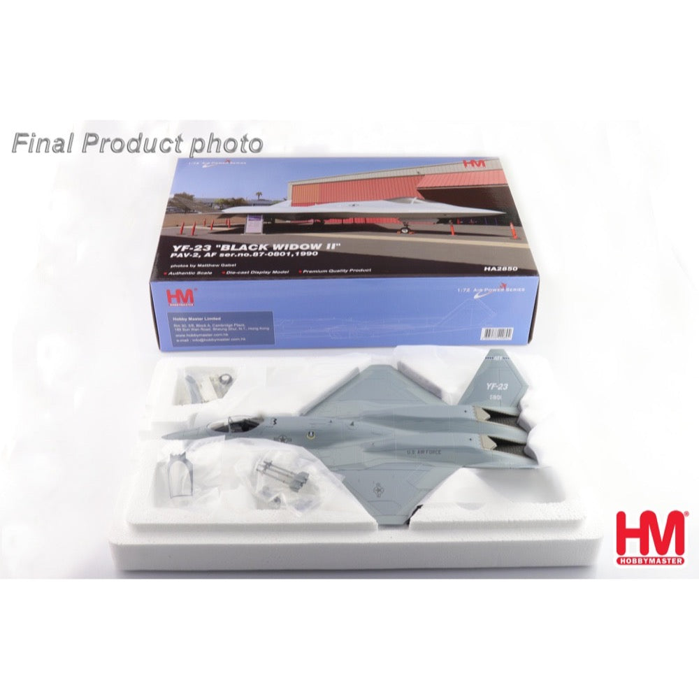 Hobby Master 2850 1/72 YF-23 Gray Ghost PAV-2, AF ser.no.87-0801,1990 with 3 xAIM-120,2 xAIM-9