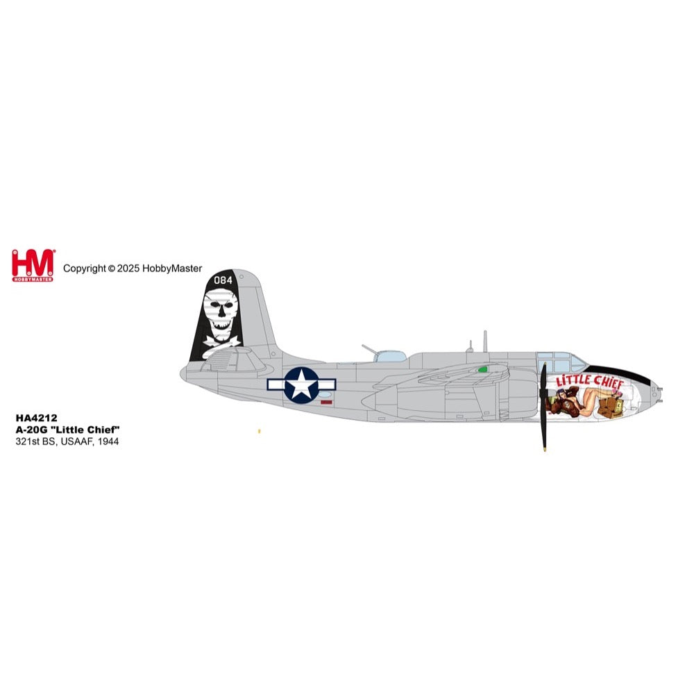 Hobby Master 4212 1/72 A-20G Little Chief 321st BS USAAF 1944 4895173422188