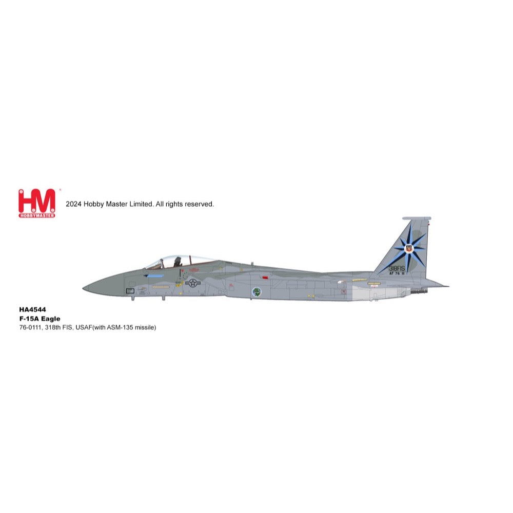 Hobby Master 4544 1/72 F-15A Eagle 76-0111, 318th FIS, USAF with ASM-135 missile