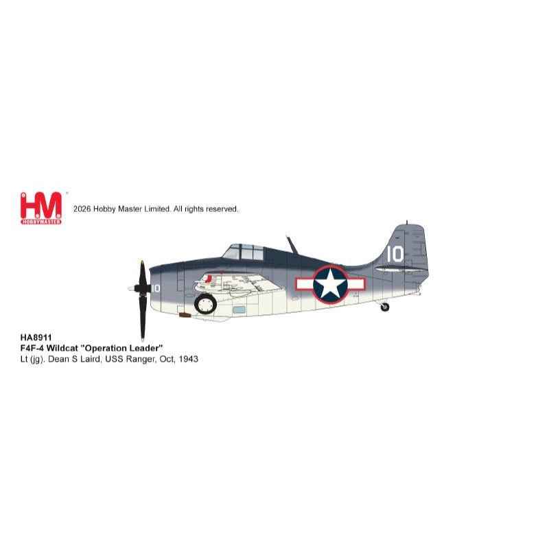Hobby Master 1/48 F4F-4 Wildcat Operation Leader Lt (jg). Dean S Laird USS Ranger Oct 1943
