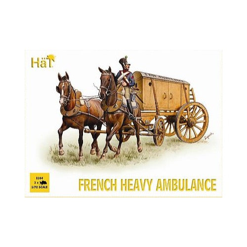 Hat 8104 1/72 Napoleonic French Heavy Ambulance x 3 Plastic Model Kit