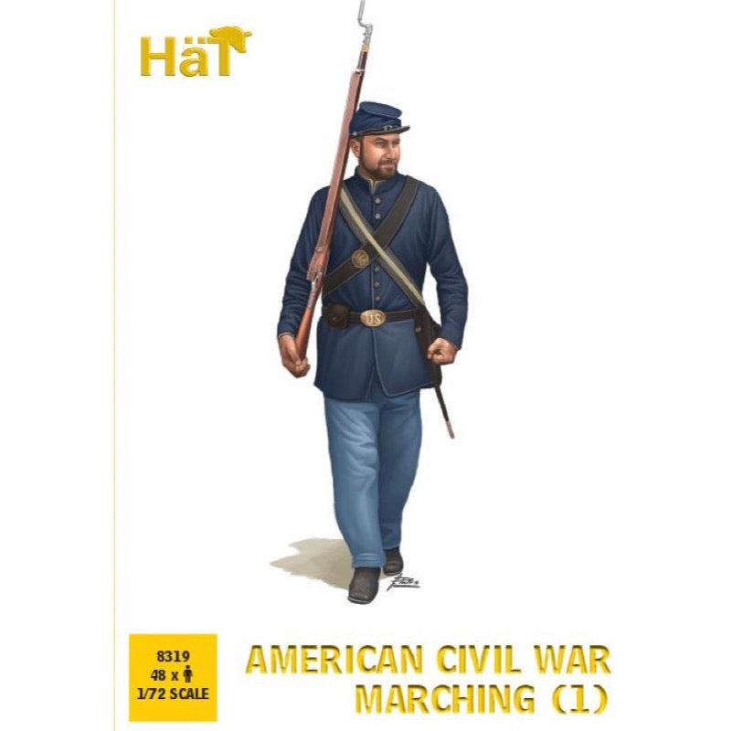 HAT 8319 1/72 American Civil War Marching (1) Plastic Model Kit