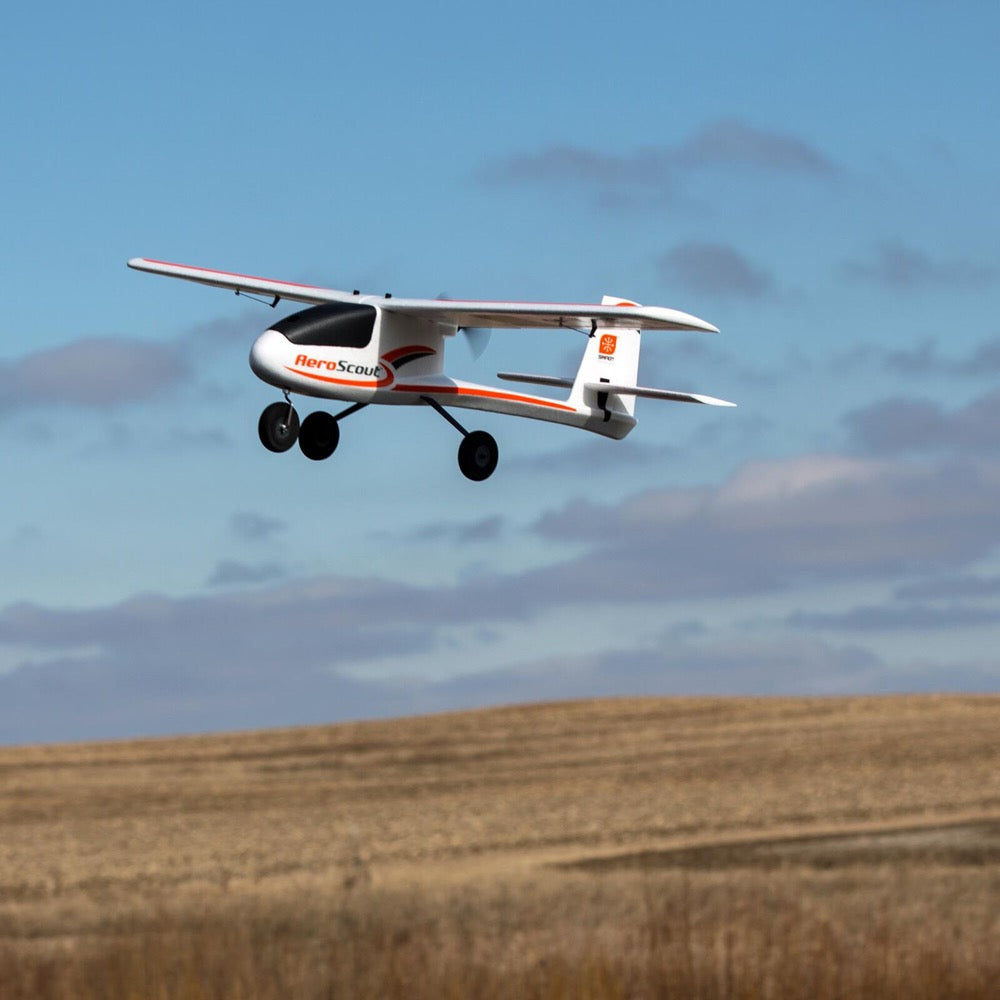 Hobbyzone AeroScout 1.1m RC Plane with SAFE Technology Mode 2 RTF Basic HBZ380001