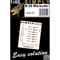 HGW 148412 1/48 Martin B-26 Marauder Seatbelts