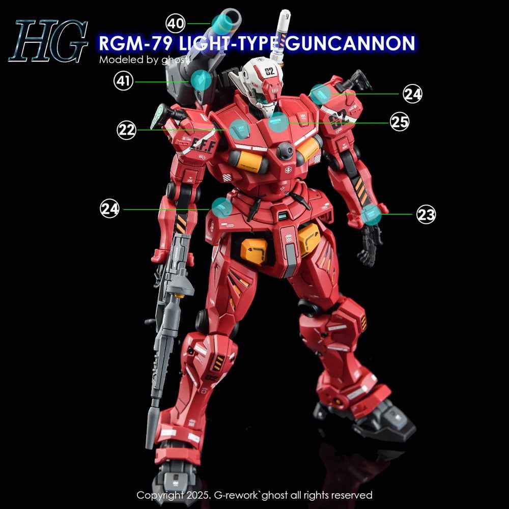 G-Rework CD-H-GQ07 Premium Decal for HG Light-type Guncannon
