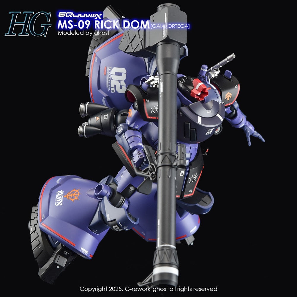 G-Rework CD-H-GQ08 Premium Decal for HG Rick Dom [GQX]