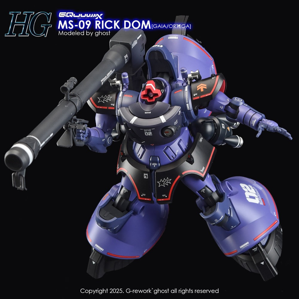 G-Rework CD-H-GQ08 Premium Decal for HG Rick Dom [GQX]