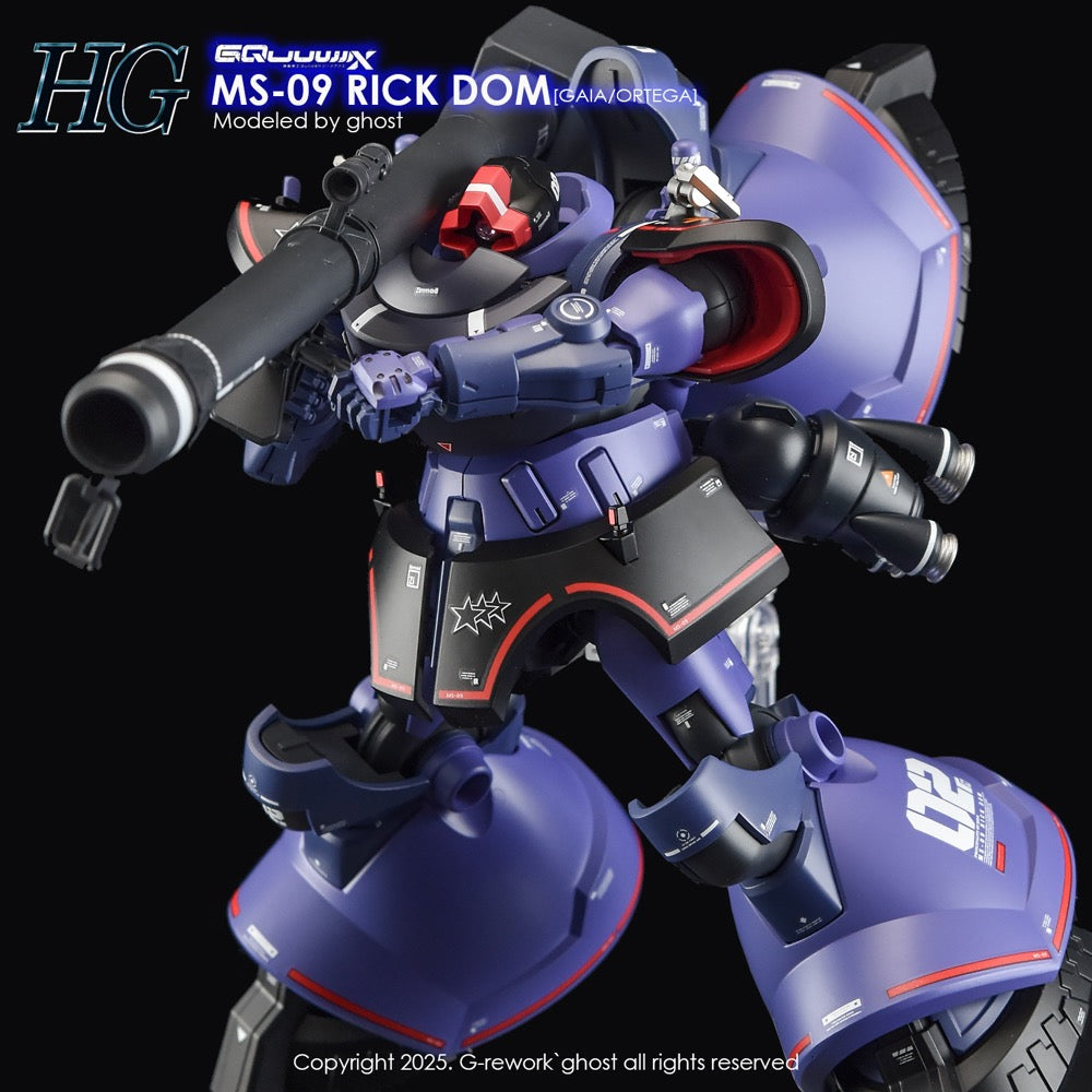 G-Rework CD-H-GQ08 Premium Decal for HG Rick Dom [GQX]