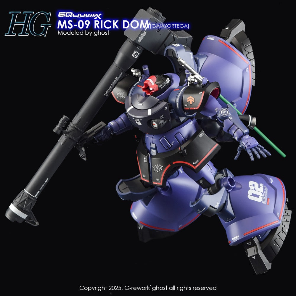 G-Rework CD-H-GQ08 Premium Decal for HG Rick Dom [GQX]